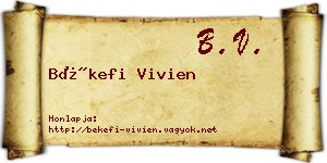 Békefi Vivien névjegykártya